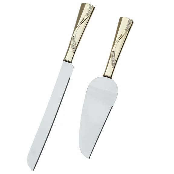 Regal Collection Cake Knife & Serving Set in Gold