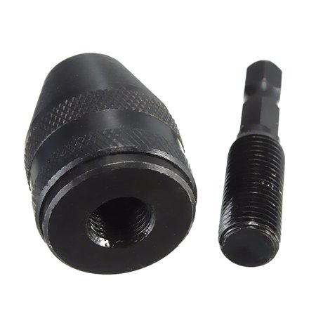 

0.5-8mm Keyless Chuck 3 Jaw Drill Adapter 1/4 Inch Hex Shank Drill Chuck Converter