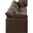 thumbnail image 4 of Meridian Furniture Indulge 129" Contemporary Velvet Modular Sofa in Brown, 4 of 9
