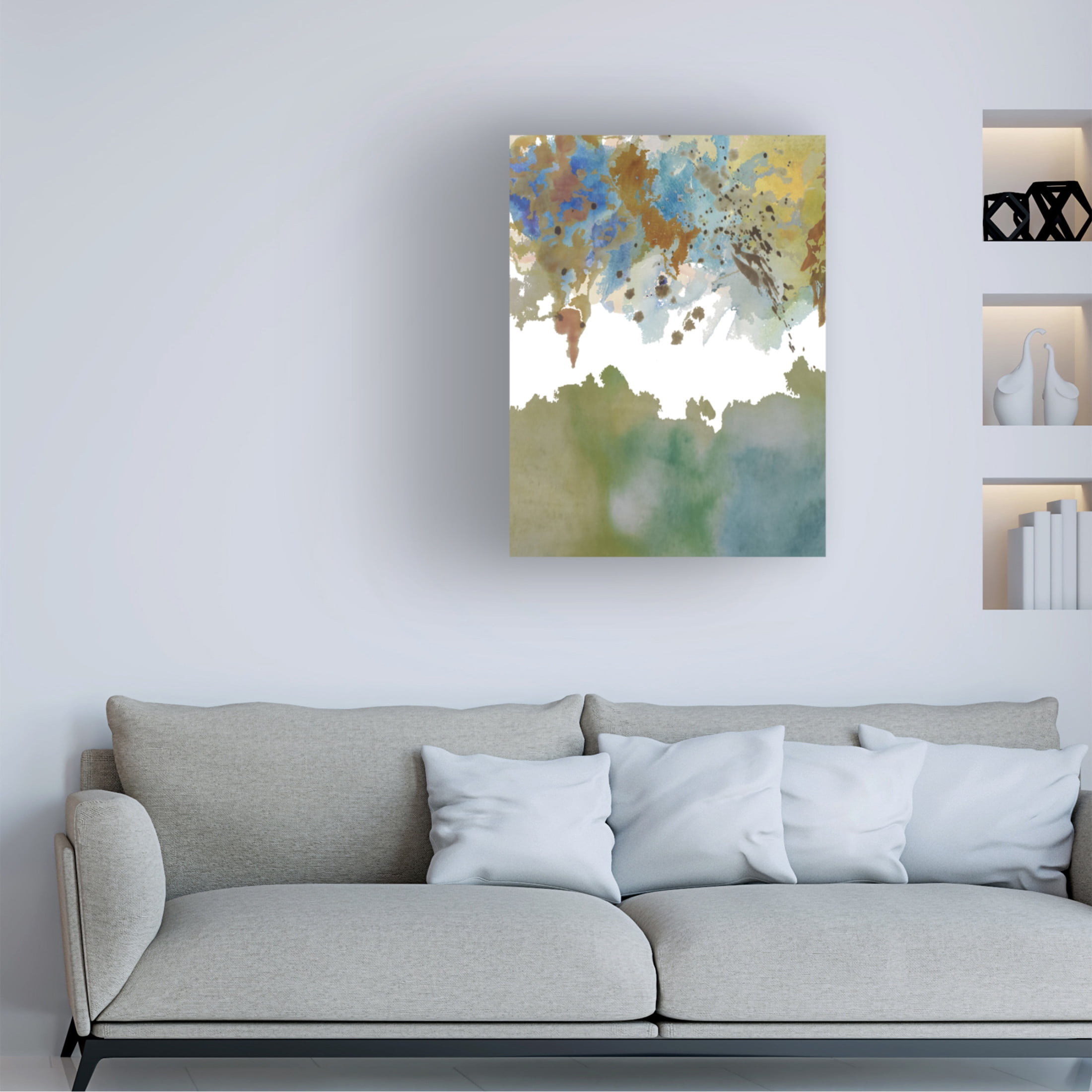 Canvas Wall Art - Maliq 'Rhapsody Of The Clouds 1' Wall Art for Living Room, Bedroom, or Office Décor by Trademark Fine Art - 14 x 19 Inches