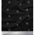 thumbnail image 1 of Soimoi Black Georgette Viscose Fabric Berries & Dots Print Fabric by the Yard 42 Inch Wide, 1 of 3