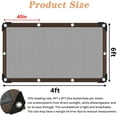 thumbnail image 3 of Shade Cloth for Garden, 60-70% Sun Screens for Patio Pergola Outdoor, Easy to Hang Mesh Tarp Shade Cloth with Grommets, Shade Neting Cover for Kennel Chicken Coop Plant Shade Sail, 4x6 FT, 3 of 6