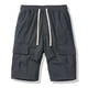 thumbnail image 1 of pstuiky Abreviatura para hombres, Pantalones cortos cargo casuales de moda para hombre, con bolsillos y botones, cintura elástica Pantalones cortos de entrenamiento, 1 of 3