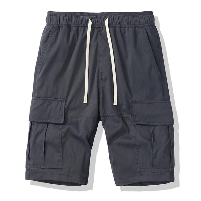 pstuiky Pantalones cortos para hombre, Pantalones cortos cargo casuales de moda para hombre, con bolsillos y botones, cintura elástica Pantalones cortos de golf