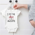 thumbnail image 5 of I Put the Awe in Awesome Funny Cute Romper Boys or Girls Infant Baby Brisco Brands 24M, 5 of 6