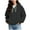 Dark Gray, variant on Womens Hoodie Black Plus Size Waffle Knit Hooded Quarter Zip Sweatshirt Pullover Long Sleeve Spring Fall Shirts Holiday Tops for Women Dressy S
