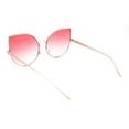 thumbnail image 4 of Super Dapper Round Cat Ear Tip Metal Rim Neat Sunglasses Gold - Red, 4 of 4