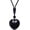 Black, variant on Handcarved Crystal Stone Heart Pendant Necklace for Women Love Healing Quartz Pendant with Adjustable Cord