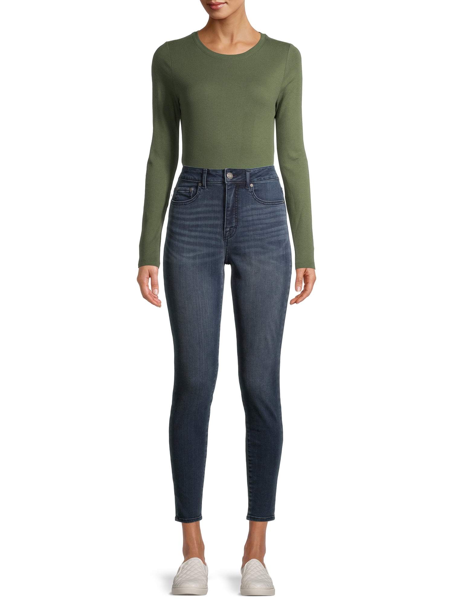 Time and Tru Women's Long Sleeve Rib T-Shirt