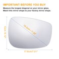 thumbnail image 3 of Unique Bargains 1 Pcs Right Passenger Side Rearview Mirror Glass Replacement Heated with Back Fit for Mazda CX-3 2016-2020, 3 of 6