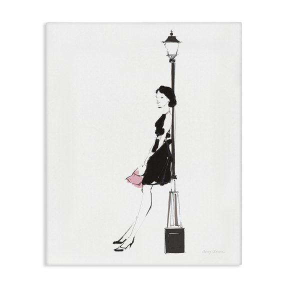 Stupell Industries Contemporary Parisian Female Light Post Canvas Art, 16 x 20, by Avery Tillmon