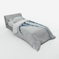thumbnail image 2 of Ambesonne Flower Bedding Set 3 Pcs, Uv Style X-ray Plant Motif, Twin XL, Teal White, 2 of 2