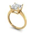 thumbnail image 2 of 2.5 ct Asscher Cut White Sapphire Solitaire Engagement Ring for Women in 18K Yellow Gold, 2 of 5