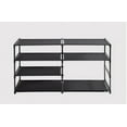 Mainstays 4Tier Shoe Rack Storage Organizer, Rich Black, 24 Pairs