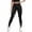 Black, variant on High Waist Control Workout Leggings For Seamless Gym Running Yoga Pants With Pockets Fold over Yoga Pants