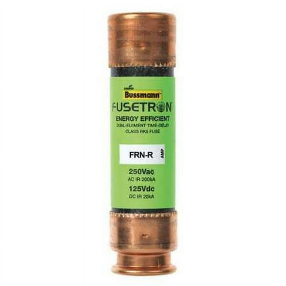 EATON BUSSMANN FRN-R-2 2A Cylindrical Time Delay Fiberglass Fuse , 250VAC/125VDC