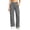 Dark Gray, variant on Women Wide Leg Cargo Pants Criss Cross Waist Casual Hiking Trousers with Multi Pockets Stretchy Comfy Streetwear Pants for Vacation Gray