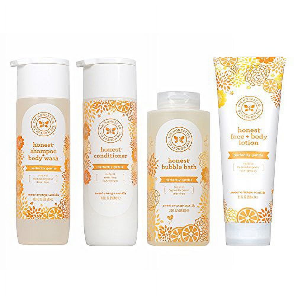 The Honest Company Perfectly Gentle Sweet Orange Vanilla Shampoo + Body Wash, Tear-Free Baby Shampoo with Naturally Derived Ingredients, Sulfate- & Paraben-Free Baby Bath, 10.0 Fl Ounces