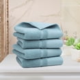 thumbnail image 1 of PiccoCasa Hand Towel Set 14"x30", 100% Cotton Towels Absorbent Saxe Blue 4 Pcs, 1 of 7