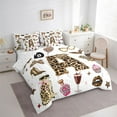 thumbnail image 3 of Feelyou Initial A Bedding Comforter Set 7 Pieces, Fashion Leopard Print Full Bedding Set, 3 of 8