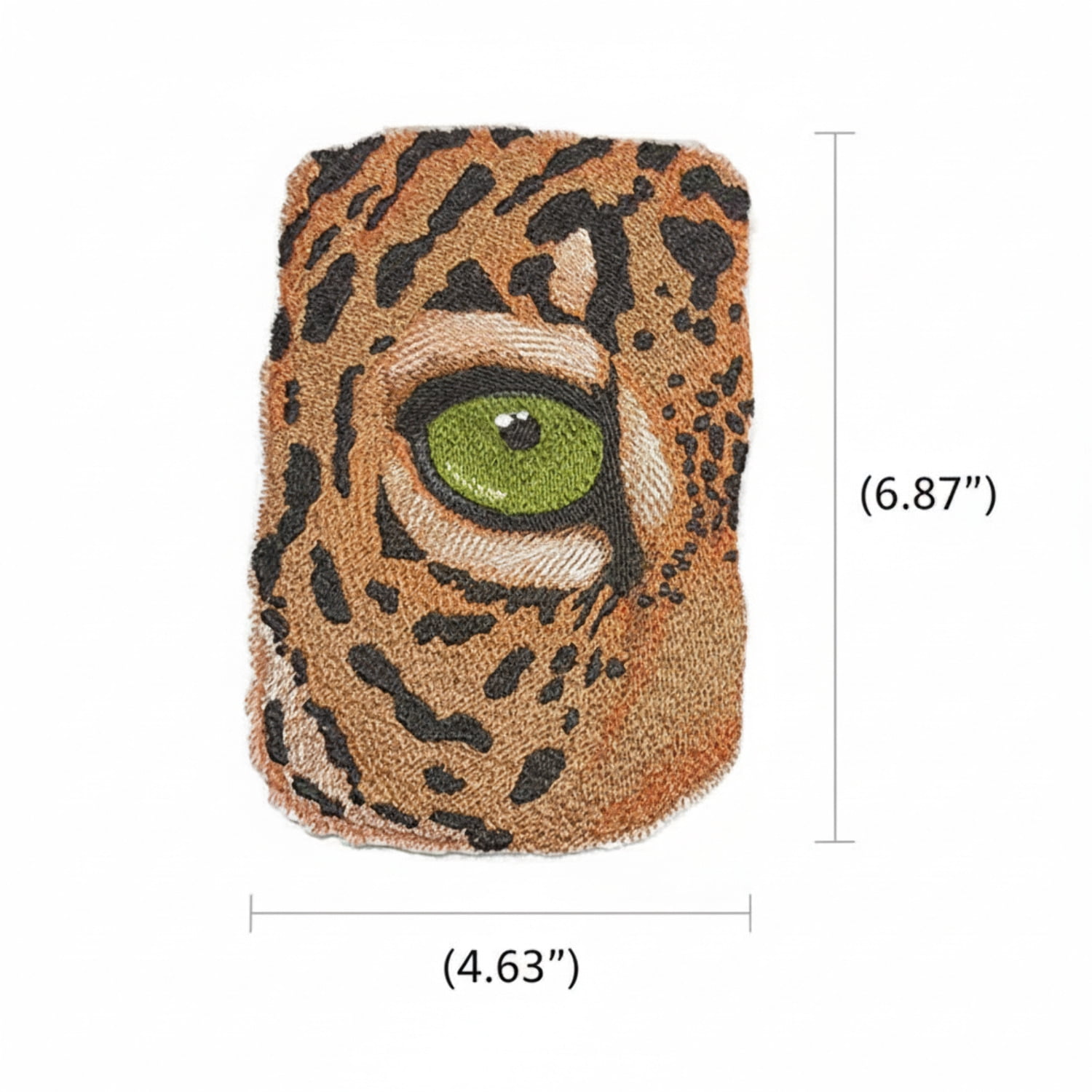 Custom and Unique Eye of Jaguar Embroidered Iron on/Sew Patch [6.87"4.63"]
