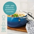 thumbnail image 2 of Open Box The Pioneer Woman Harlow 7.5 Qt Ceramic Non-Stick Stock Pot with Lid, Denim Blue, 2 of 10