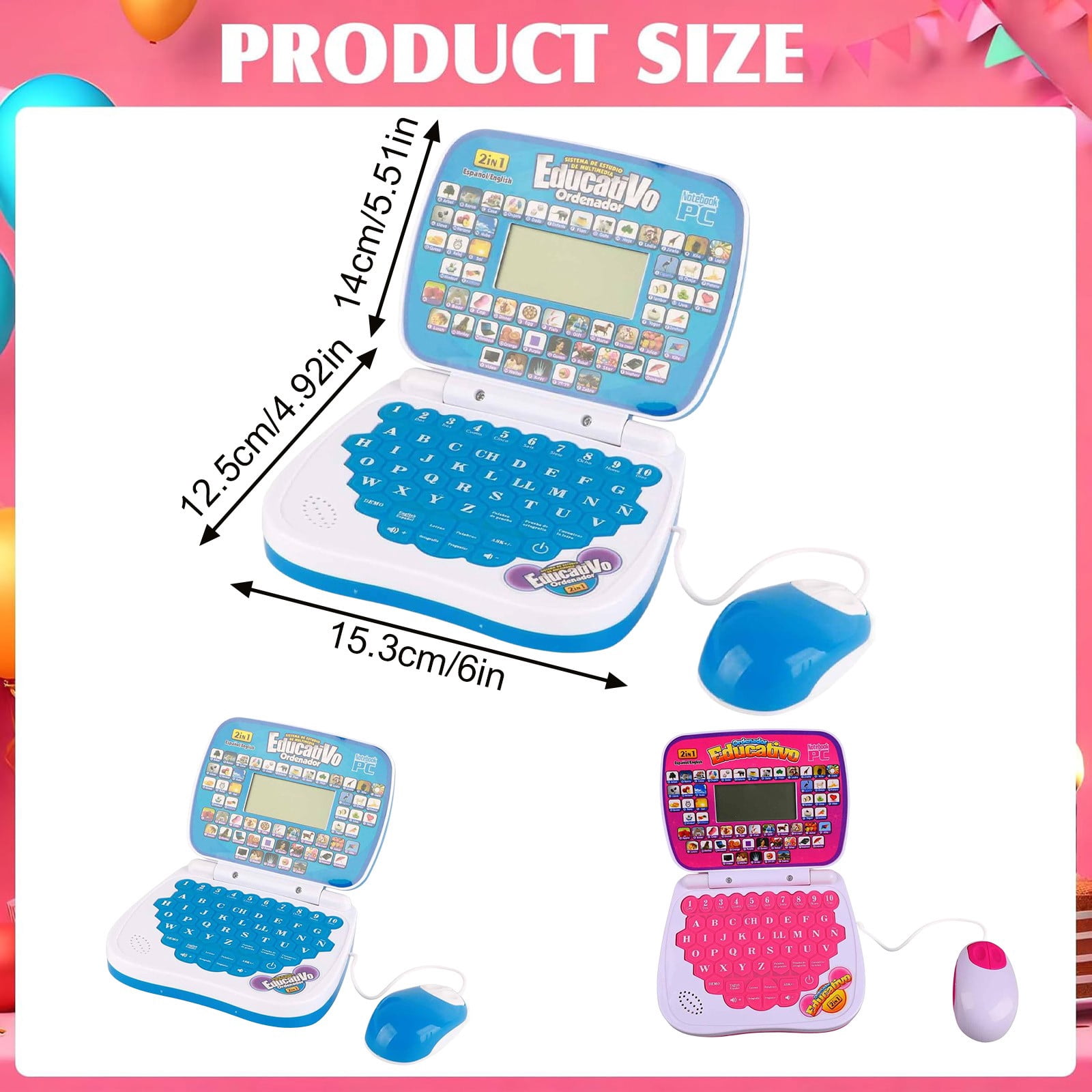 CHENjy Learning Laptop Toy Interactive Educational Keyboard