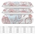 thumbnail image 2 of HAHDAXIA Marine Shellfish Pattern Bedding Solid Comforter Set for All Seasons,3 Pieces(1 Comforter+2 Pillowcases),Soft Microfiber Bedding Set Queen(90"x90"), 2 of 7