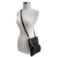 thumbnail image 2 of Roma Leathers Genuine X-Large Crossbody Purse, Multi-Pocket, Adjustable Strap, XL, Black, 2 of 6