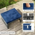 thumbnail image 4 of PINDEE 2 Pieces Patio PE Rattan Ottomans, Multipurpose Outdoor Footstool Footrest Additional Seating Side Table with Soft Zippered Cushions for Deck, Garden, and Yard (Navy Blue), 4 of 10