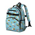 thumbnail image 2 of Excavator and Helicopter Blue Pattern Cute School Backpack Bag for School with Padded Back and Adjustable Shoulder Straps 15.25"x11.5"x5.25", 2 of 5