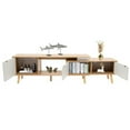 thumbnail image 6 of Modern TV Stand TV Unit Sideboard TV Console Media Cabinet Solid Wood White, 6 of 18