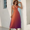 thumbnail image 5 of Abstract Texture Purple Orange Gradient Sleeveless Dress Dresses Women Summer Evening Dresses Ladies Bohemia Long Dresses, 5 of 9