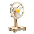 thumbnail image 1 of Conjunto de ventilador pequeño de madera Manual creativo Novedad Montaje sin ensamblar Modelo de rompecabezas de madera para aprender Enseñanza CUTICAT Modelos de ventiladores pequeños, 1 of 8