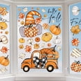 thumbnail image 2 of Smile 103 PCS Fall Window Cling Sticker 8 Sheet, Thanksgiving Autumn Harvest Orange Pumpkin Gnome Truck for Home Party Supplies Shop Window Glass Display Decoration, 2 of 6