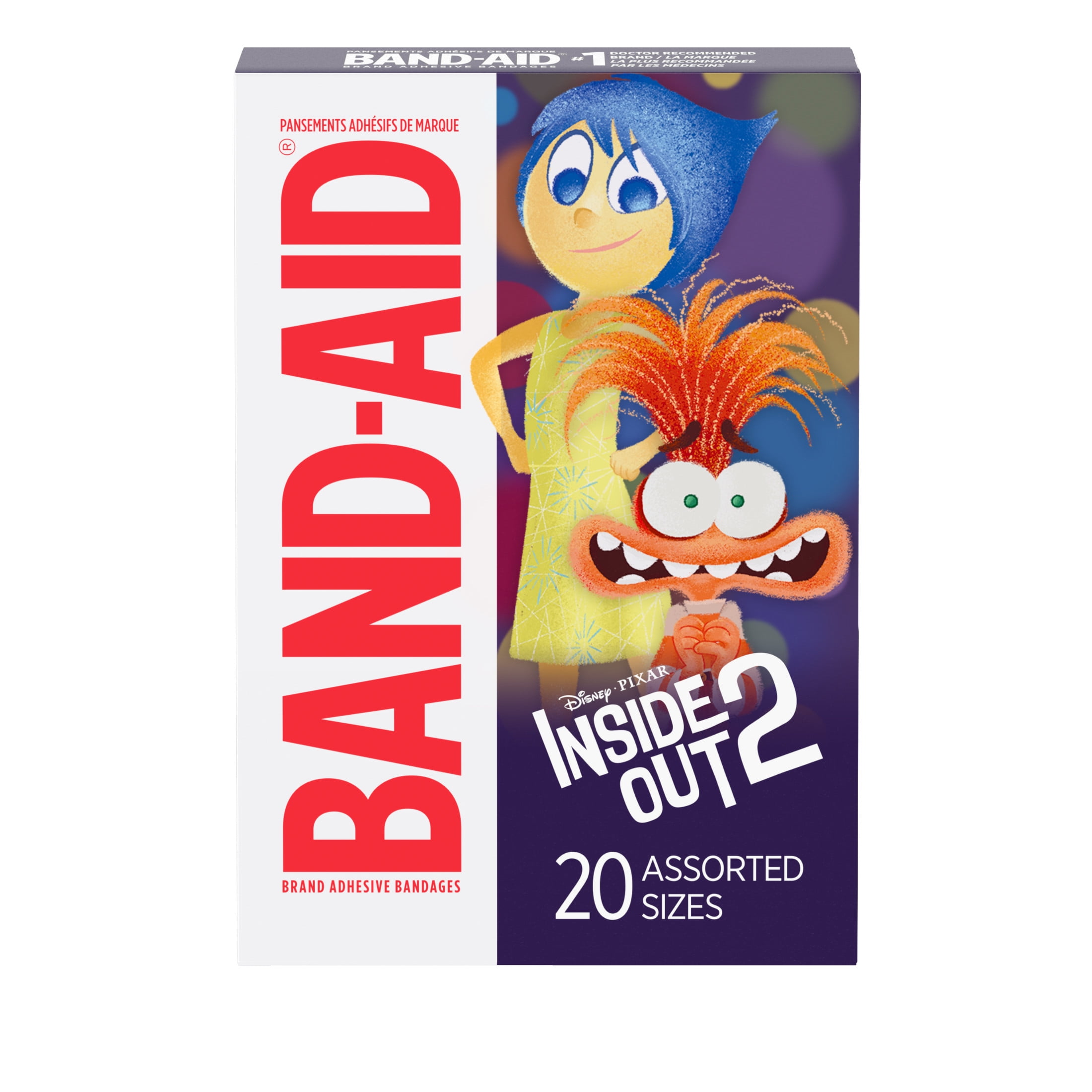 (6 pack) Band-Aid Brand Adhesive Bandages, Pixar's Inside Out, Assorted, 20 Ct