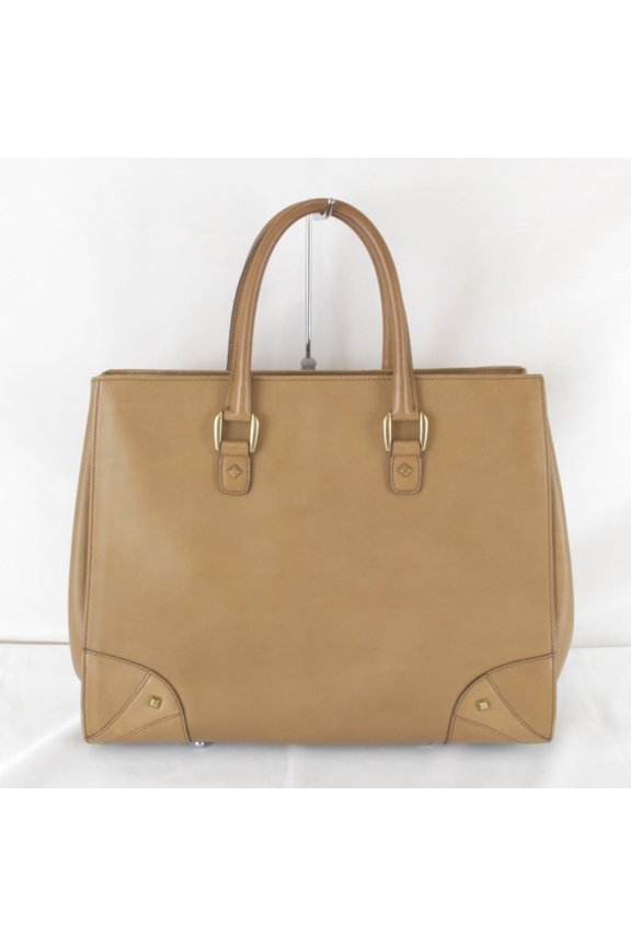 Pre-Owned GUCCI 120897 212792 Leather Tote Bag, Camel, Women's