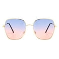 thumbnail image 1 of XASZHN Fashion Women Round Polarized Sunglasses Full Frame Gradient Color for Outdoors Blue_001 One Size, 1 of 5