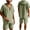 Green, variant on GERsome Men's 2 Piece Lounge Sets Hoodie Short Sleeve Tops and Shorts Loungewear Summer Beach Vacation Matching Outfits S-3XL