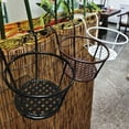 thumbnail image 5 of Railing Planter Holder Hanging Flower Stand Balcony Deck Fence Flower Plant Pots Holder Hanging Railing Flower Pot Holder Balcony Plant Basket for Indoor Outdoor Use, 5 of 7