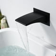 thumbnail image 4 of Sumerain Black Wall Mount Tub Faucet, Waterfall Bathtub Faucet with Hand Shower Left-handed Faucet, 4 of 8