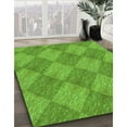 thumbnail image 2 of Ahgly Company Indoor Square Patterned Bright Green Area Rugs, 5' Square, 2 of 6