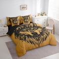 thumbnail image 2 of Manfei Wild Wolves 7-Piece Twin Bedding Sets,Jungle Wildlife Wolf Bedding Comforter Set,Black Orange Sheet Sets For Boys,Super Cozy Room Decor Reversible, 2 of 7