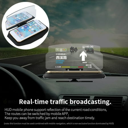 Heads Up Display, Car Hud Mobile Phone Gps Navigation Image Reflector Phone Gps Car Holder Stand