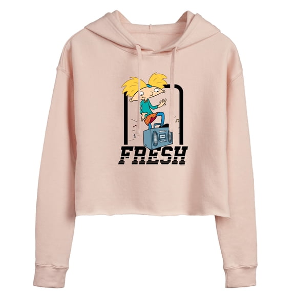 Hey Arnold! - Fresh Arnold - Juniors Cropped Pullover Hoodie