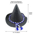 Hsqqdc Felt Pointed Hat, Festival Party Cap for Adults with Blue Cord ...