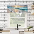 thumbnail image 4 of Valances Curtains for Living Room Beautiful Sunset Seascape Waves and Beach Semi Sheer Valance for Windows Rod Pocket Short Window Treatment Decor Curtains Light Filtering Kitchen Valance 54"x18", 4 of 5