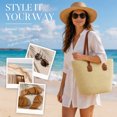 thumbnail image 6 of DAKIMOE Straw Beach Bag For Women Summer Boho Tote Bag Handbags Large Shoulder Purses Woven for Vacation, 6 of 7