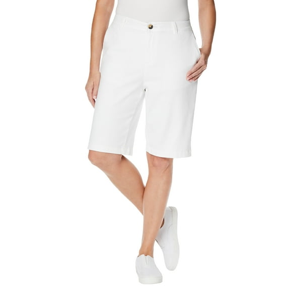 Woman Within Plus Size Adjustable Waist Chino Short