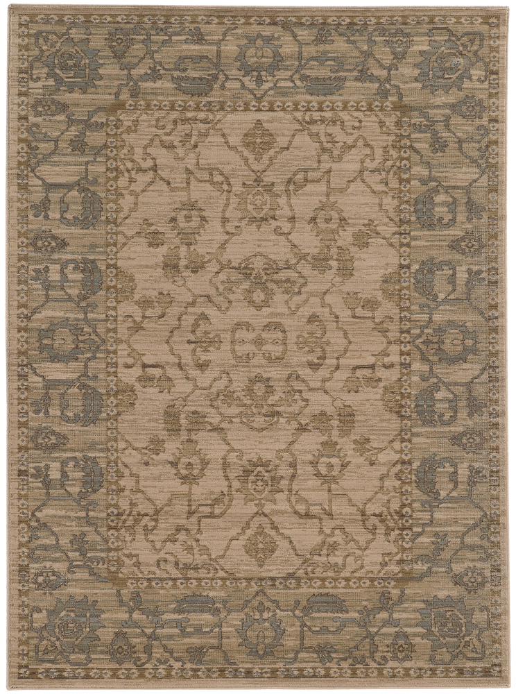 Tommy Bahama Vintage Area Rug 4928U Beige Vines Leaves